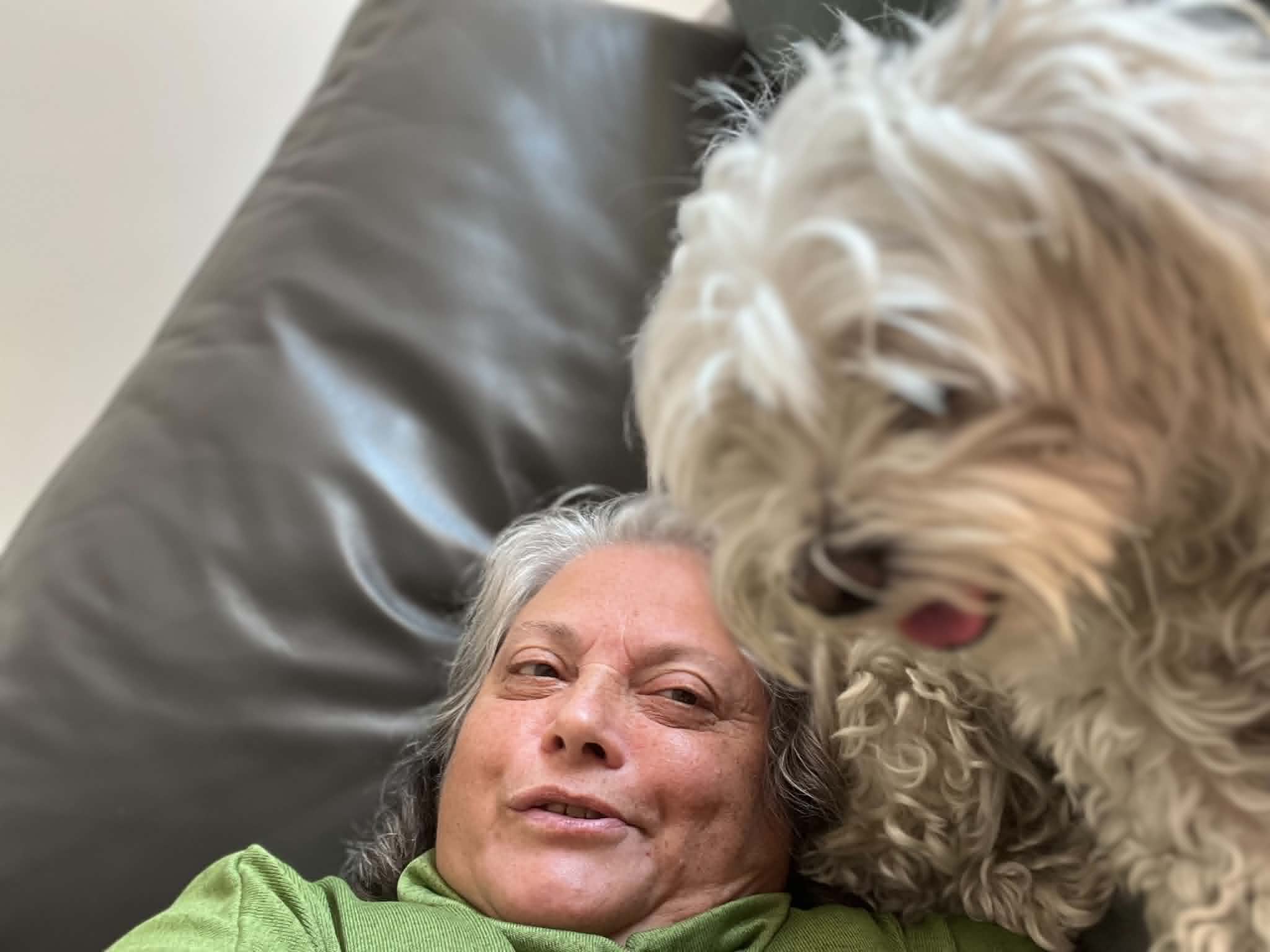 Maggie cuddles